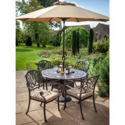 Hartman Amalfi 4 Seater Dining Set Bronze / Amber