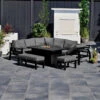 Supremo Livorno Corner Modular With Recliner Chaise Lounge & 145x85cm Rect Firepit Table -Ketler Outdoors Shop KITSET3406 2 68098.1674298392