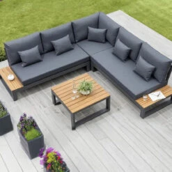 The LIFE Outdoor Soho Corner Set With Side Tables