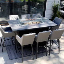 Supremo Mirfield 8 Seat Rectangular Bar Set With 180x100cm Fire Pit Table -Ketler Outdoors Shop MIRFIELD 8 SEAT BAR FIREPIT SET 2 20247.1681224922