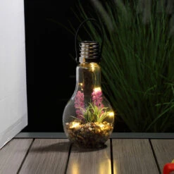 Solar Glass Bulb With Flowers & Copper Wire 18cm -Ketler Outdoors Shop Solar Glass Bulb With Flowers Copper Wire 18cm 2 24330.1681120139