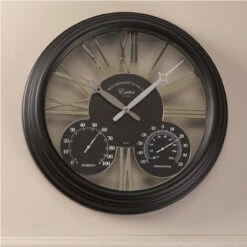 Exeter Wall Clock And Thermometer 15" -Ketler Outdoors Shop gagclo0033 4 75069.1662991365