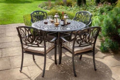 Hartman Amalfi 4 Seater Dining Set Bronze / Amber -Ketler Outdoors Shop kitset0165 2 16464.1687440849