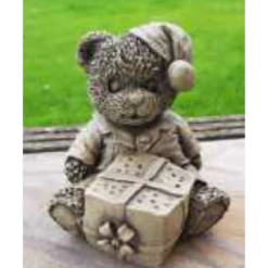 Border Stoneware Teddy With Present