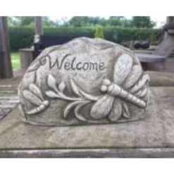Border Stoneware Dragonfly Welcome Sign