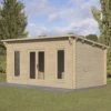 Forest Elmley 5m X 3m Log Cabin - Pent Roof, Double Glazed 24kg Polyester Felt, No Underlay -Ketler Outdoors Shop new project 1292 1 08204.1665133358