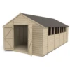Forest Overlap Pressure Treated 10x20 Apex Shed - Double Door