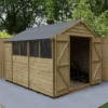 Forest Overlap Pressure Treated 10x8 Apex Shed - Double Door -Ketler Outdoors Shop new project 1408 03786.1665133362