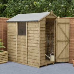 Forest Overlap Pressure Treated 6x4 Apex Shed