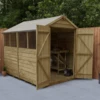 Forest Overlap Pressure Treated 8x6 Apex Shed - Double Door, 4 Windows -Ketler Outdoors Shop new project 1435 39888.1665133364