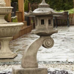 Border Stoneware Large Curved Barley Lantern