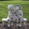 Border Stoneware Kissing Boy & Girl On Bench -Ketler Outdoors Shop new project 545 33963.1665133567