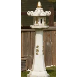 Border Stoneware Tall Candle Lantern