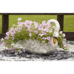 Border Stoneware Swan Planter