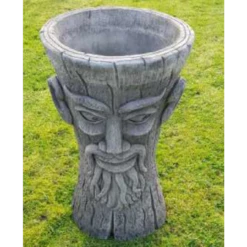 Border Stoneware Tall Green Man Planter