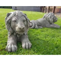 Border Stoneware Large Laying Lion Right