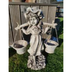 Border Stoneware Girl With Baskets