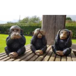 Border Stoneware See/Hear/Speak Monkeys